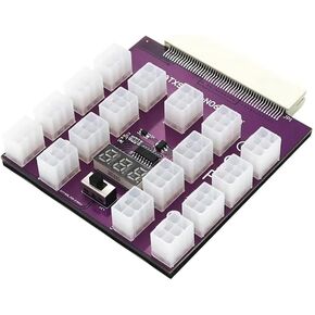 ترقية إصدار ATX 98 PIN إلى 17X 6PIN POWER PROKER PROKOUT ADAPTER ADAPTER 12V لـ Ethereum BTC MINING (PURPLE)