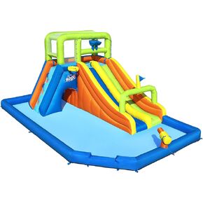 Bestway H2OGO! Canopy Cove Mega Outdoor Water Park | Features Water Slide, Shaded Canopy, Water Cannons, Climbing Wall | Great for Kids Ages +5