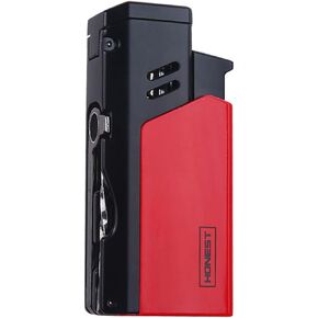 Jet Torch Lighter, Windproof Refillable Butane Adjustable Flame Lighter (Butane not Included)