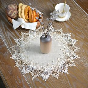 ARTABLE Grey Table Runner Coffee Farmhouse Rustic Macrame Dresser Scarf Lace Small Table Runners for Kitchen Home Outdoor Picnic Wedding Decor (Stone Grey, 16 x 60 Inch)