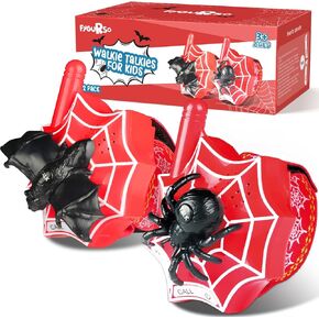 Walkie Talkies for Kids, Spider Bat Toy Kids Walkie Talkies for Boys Girls Aged 3 4 5 6 7 8-12 Years Old, 3000 FT Talk Range for Outside Games, Halloween, Christmas, Birthday Gifts 2 Pack
