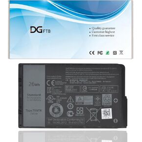 DgTech 7xntr 2-Cell Battery for Dell Latitude 12 7202 7212 7220 Rugged Extreme Tablet J7htx 07xntr fh8rw 0fh8rw 02jt7d 27jt0 orptj (7.4v 26wh/3420mah)