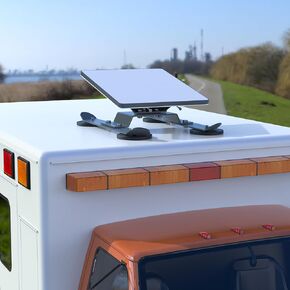 Starlink Mini Flat Mount,Starlink Car Accessories, Starlink Mini Magnetic Mount,Anti-Theft & Aluminum Alloy Brackets Kit for RV, Vans, Boat,Yachts,Trucks