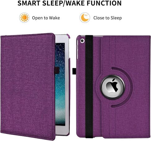 Rotating Case for iPad 9th Generation (2021) / 8th Generation (2020) / 7th Gen (2019) 10.2 Inch - 360 Degree Rotating iPad Case Stand Cover with Auto Wake Sleep Function (Black Hummingbird) in Kuwait