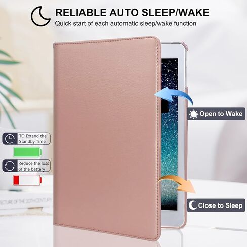 Rotating Case for iPad 9th Generation (2021) / 8th Generation (2020) / 7th Gen (2019) 10.2 Inch - 360 Degree Rotating iPad Case Stand Cover with Auto Wake Sleep Function (Black Hummingbird) in Kuwait