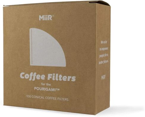 مرشحات القهوة Miir ، 100 Count - مرشح القهوة الورقية المتميزة لنكهة ثابتة وتنظيف سهلة ، مثالية لعشاق القهوة الصب in Kuwait