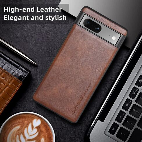 X-level for Google Pixel 7 Case, Thin Slim Premium PU Leather Elegant Soft TPU Bumper Shockproof Protective Cases Phone Cover for Google Pixel 7 2022 (Brown) in Saudi Arabia