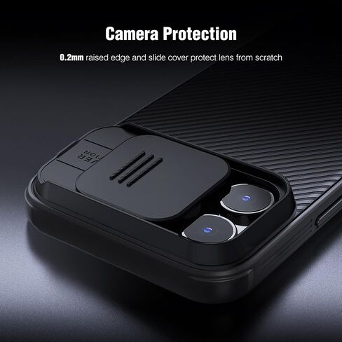 Nillkin for iPhone 16 Pro Max Case مع غطاء الكاميرا الشريحة ، [حماية الكاميرا الكاملة] [مكافحة الخدش] حماية من الدرجة العسكرية ، ومكافحة الأصناف ، وحالة الهاتف النحيفة لـ iPhone 16 Pro Max 6.9 ' in Saudi Arabia