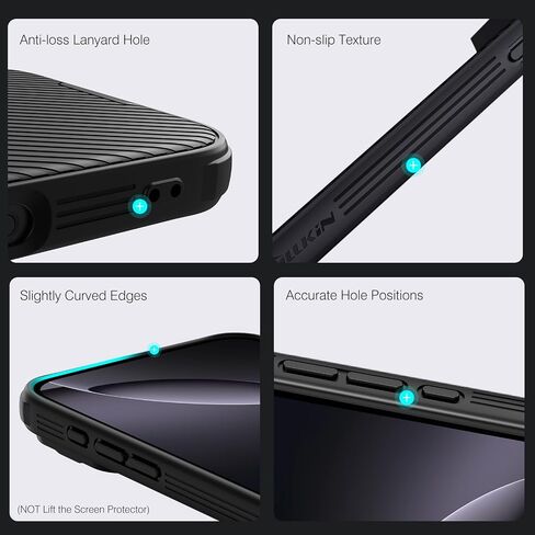 Nillkin for iPhone 16 Pro Max Case مع غطاء الكاميرا الشريحة ، [حماية الكاميرا الكاملة] [مكافحة الخدش] حماية من الدرجة العسكرية ، ومكافحة الأصناف ، وحالة الهاتف النحيفة لـ iPhone 16 Pro Max 6.9 ' in Saudi Arabia