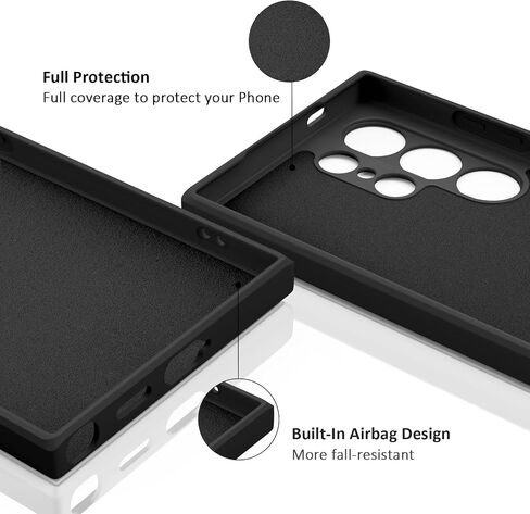 Case for Samsung Galaxy S25 Ultra ، Sister Silicone Slim Full Body Cover مقاومة للصدمات متوافقة مع Samsung Galaxy S25 Ultra 5G 6.9 "Case [2*Screen Screens] Black in Saudi Arabia