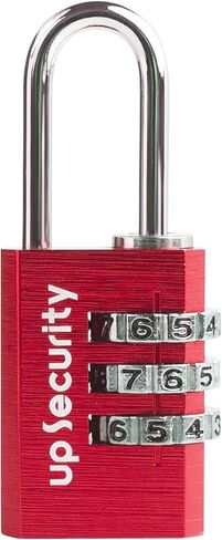 Small Combination Padlock, Travel Lock for Luggage, Suitcases, Backpacks and Outdoor Use, Combo Zipper Lock with Code (Black, Edge-Square) in Kuwait