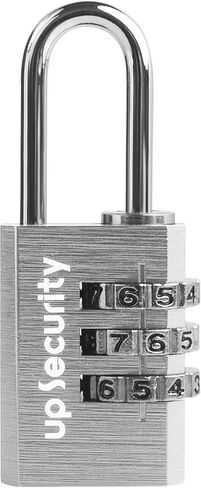 Small Combination Padlock, Travel Lock for Luggage, Suitcases, Backpacks and Outdoor Use, Combo Zipper Lock with Code (Black, Edge-Square) in Kuwait