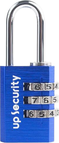 Small Combination Padlock, Travel Lock for Luggage, Suitcases, Backpacks and Outdoor Use, Combo Zipper Lock with Code (Black, Edge-Square) in Kuwait