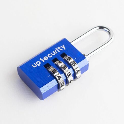 Small Combination Padlock, Travel Lock for Luggage, Suitcases, Backpacks and Outdoor Use, Combo Zipper Lock with Code (Black, Edge-Square) in Kuwait