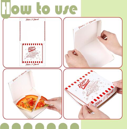 24 Pcs 14 Inch Pizza Planet Pizza Boxes for Toy Inspired Party Favor Extra Large Pizza Boxes Pizza Planet Decorations for Cartoon Story Birthday Party Pizza Planet Party Decorations, White Red in Saudi Arabia