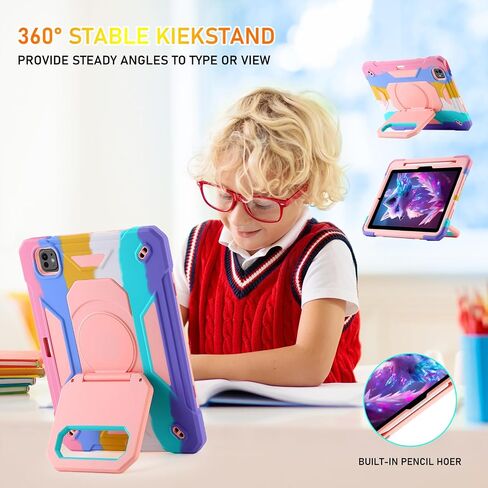 KCJ for iPad Pro 11 Case (M4) 2024 ، مع حامي شاشة زجاجي مقسى ، حالة وقائية لطيفة مع حامل قلم/حامل قلم رصاص/حزام للكتف لـ iPad Pro 11 2024 (الجيل الخامس) (Mint Green) in Kuwait