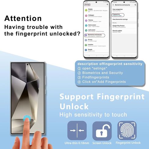 2 حزمة شاشة شاشة غير لامع لـ Samsung Samsung Galaxy S24 Ultra و Anti-Glare و Anti-Spcratch و Smooth and Reproence Toxprint Screen in Kuwait
