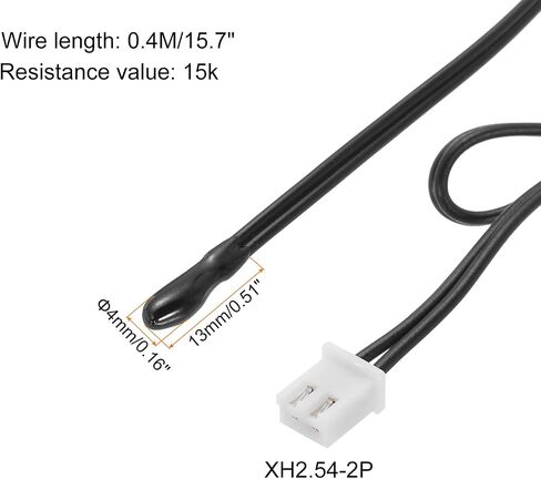 uxcell 1 Pcs 50K NTC Thermal Sensor Probe,Epoxy Sensitive Temperature Sensor Probe 15.7 Inch Digital Thermometer Extension Cable Temp Sensor for Electrical Appliances in Kuwait