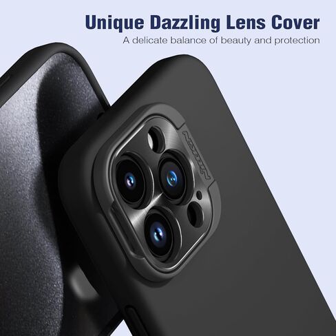 Nillkin for iPhone 16 Pro Max Case with Slide Camera Cover, [Full Camera Protection][Anti-Scratch] Military-Grade Protection, Anti-Fingerprint, Slim Phone Case for iPhone 16 Pro Max 6.9'' Black in Saudi Arabia