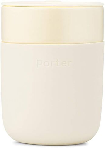 W&P Porter Ceramic Mug w/ Protective Silicone Sleeve, Terrazzo Cream 12 Ounces | On-the-Go | Reusable Cup for Coffee or Tea | Portable | Dishwasher Safe in Kuwait
