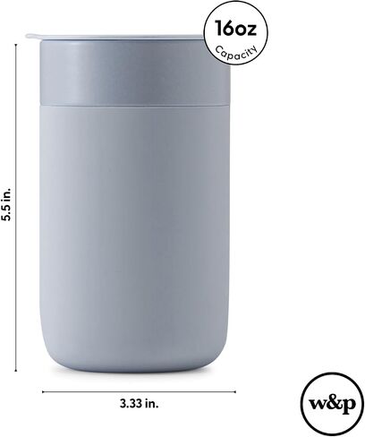W&P Porter Ceramic Mug w/ Protective Silicone Sleeve, Terrazzo Cream 12 Ounces | On-the-Go | Reusable Cup for Coffee or Tea | Portable | Dishwasher Safe in Kuwait