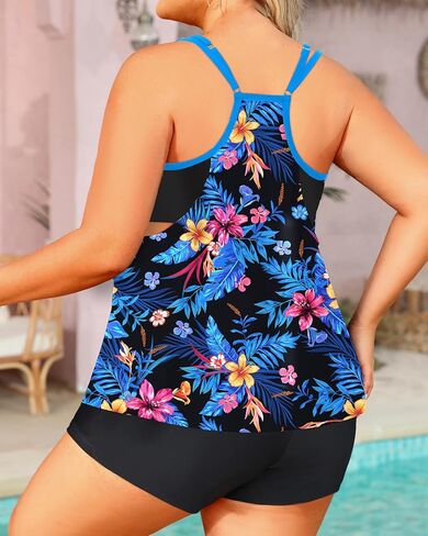 Tempt Me Women Plus Size Tankini Swimsuits - Two Piece Tummy Control Bathing Suits with Shorts 2025 Swimwear in Kuwait