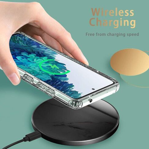 for Samsung Galaxy S20 FE Case, Glitter Clear Slim Flexible Rubber Full Body Protective Cover for Galaxy S20 Fe 6.5" (Bling) in Saudi Arabia