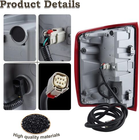 Left Driver Side LED Tail Light Compatible for 2016 2017 2018 Chevy Silverado 1500 High Country With Bulbs And Harness Rear Lamp 84288718 ‎GM2800294 in Saudi Arabia