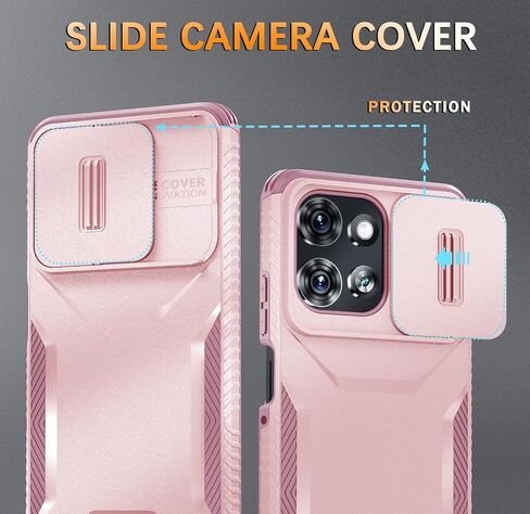 Compatible with Motorola Moto G 5G 2025 Case with Slide Camera Cover+Screen Protector,Military Grade Drop Protection,Heavy Duty Rugged Shockproof Phone Cover,Black in Saudi Arabia