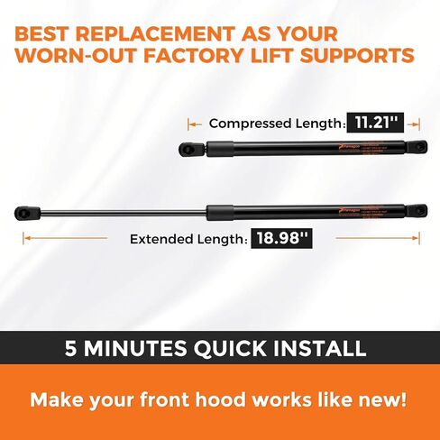 6124 Gas Struts Rear Trunk Lift Support Shock for Chrysler Town & Country 2008-2012, Dodge Grand Caravan 2008-2020 Liftgate Tailgate, 2 Pack in Saudi Arabia