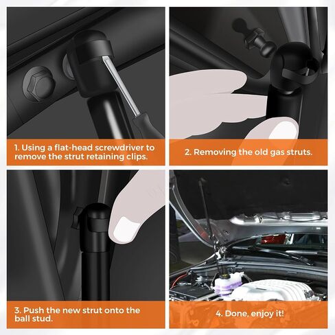 6124 Gas Struts Rear Trunk Lift Support Shock for Chrysler Town & Country 2008-2012, Dodge Grand Caravan 2008-2020 Liftgate Tailgate, 2 Pack in Saudi Arabia