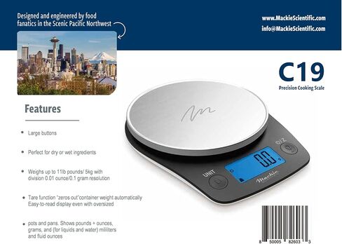 New C19 Food/Kitchen Scale Activation Weight 0.5g The Most Sensitive and Accurate Scale in Its Class Stainless Steel Load Sensors Cutting Edge Weighing Technology Proudly Based in USA Stainless W/B in Kuwait