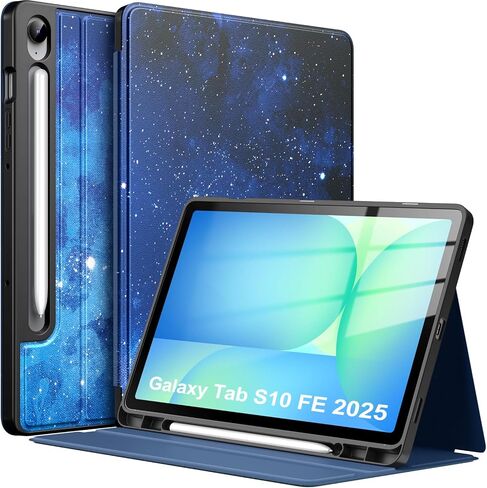 TiMOVO Case for Samsung Galaxy Tab S10 FE 10.9'' 2025 / S9 FE 5G 10.9'' / S9 11'' 2023 with S Pen Holder, Multi-Angle Viewing Stand Cover with Soft TPU Back, Auto Wake/Sleep, Black in Saudi Arabia