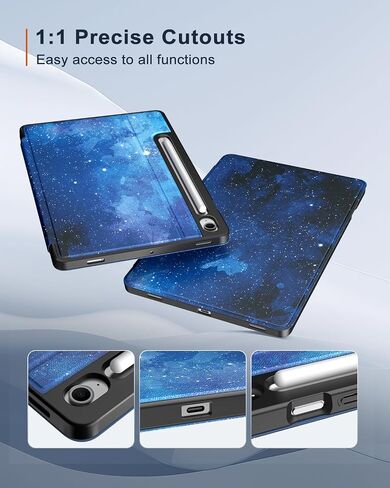 TiMOVO Case for Samsung Galaxy Tab S10 FE 10.9'' 2025 / S9 FE 5G 10.9'' / S9 11'' 2023 with S Pen Holder, Multi-Angle Viewing Stand Cover with Soft TPU Back, Auto Wake/Sleep, Black in Saudi Arabia
