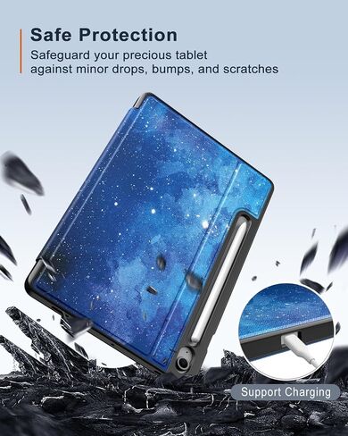 TiMOVO Case for Samsung Galaxy Tab S10 FE 10.9'' 2025 / S9 FE 5G 10.9'' / S9 11'' 2023 with S Pen Holder, Multi-Angle Viewing Stand Cover with Soft TPU Back, Auto Wake/Sleep, Black in Saudi Arabia