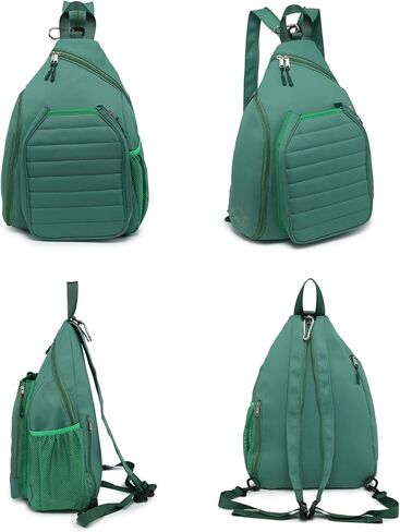 RAINBOW SMILE Sling Bag Crossbody Backpack for Pickleball Paddle Tennis Racketball Travel for Men and Women, with Ice Bag 2PS in Kuwait