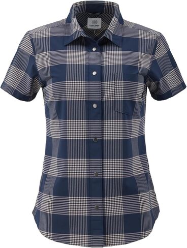 Flylow Women's Anderson Plaid Button-Up Shorts Sleeve UPF Shirt for Travel & Casual Wear in Kuwait