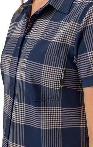 Flylow Women's Anderson Plaid Button-Up Shorts Sleeve UPF Shirt for Travel & Casual Wear in Kuwait