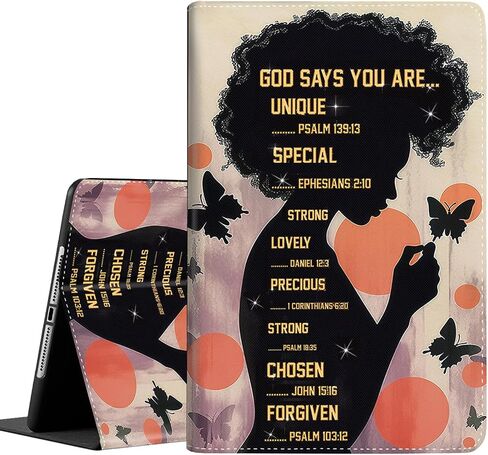 Case for iPad Mini 5/4/3/2/1, Durable Shockproof Protective Cover for Apple 7.9 inch iPad Mini 1st,2nd,3rd,4th,5th Generation，African American Black Woman Butterfly in Kuwait