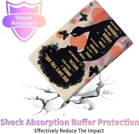 Case for iPad Mini 5/4/3/2/1, Durable Shockproof Protective Cover for Apple 7.9 inch iPad Mini 1st,2nd,3rd,4th,5th Generation，African American Black Woman Butterfly in Kuwait