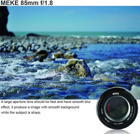 Meike 85mm F1.8 Auto Focus Medium Telephoto STM Stepping Motor Full Frame Portrait Lens Compatible with Sony E Mount Mirrorless Cameras (85mm F1.8 Sony) in Kuwait