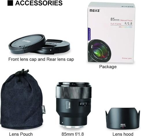 Meike 85mm F1.8 Auto Focus Medium Telephoto STM Stepping Motor Full Frame Portrait Lens Compatible with Sony E Mount Mirrorless Cameras (85mm F1.8 Sony) in Kuwait
