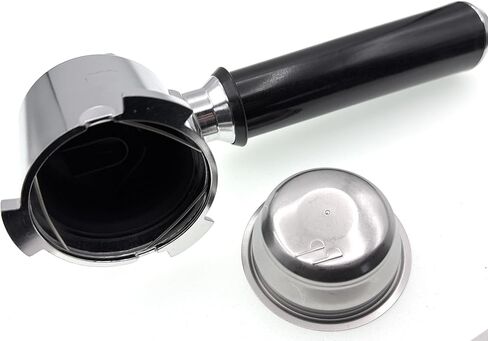 MacMaxe Sump Portafilter Filter Handle Assembly 5513200369 with 2 Cup Filter Basket For Delonghi Dedica Espresso EC680, EC685, EC695 & EC885 (3 Wings) in Saudi Arabia