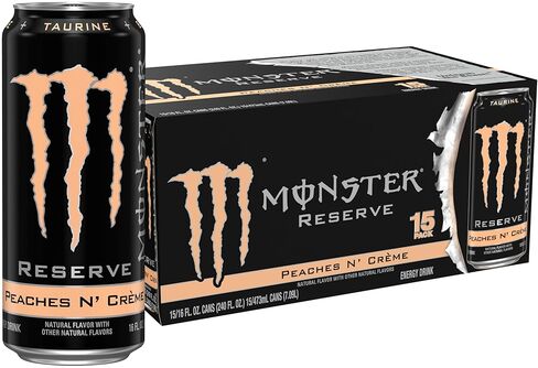 Monster Energy Reserve Peaches N Creme ، مشروب الطاقة ، 16 أونصة (حزمة من 15) in Saudi Arabia