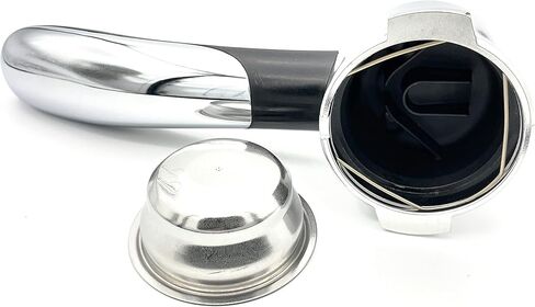 MacMaxe Sump Portafilter Filter Handle Assembly 5513200369 with 2 Cup Filter Basket For Delonghi Dedica Espresso EC680, EC685, EC695 & EC885 (3 Wings) in Saudi Arabia