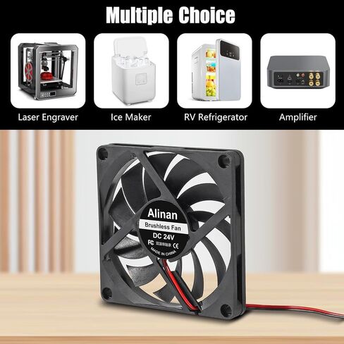Alinan 4pcs 8010 80mm × 10 مم 5 فولت محامل الكرة المزدوجة معجبة بدون فرش 2pin 2pin DC مروحة العادم in Kuwait