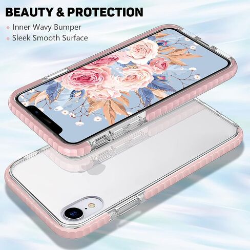 MATEPROX Compatible with iPhone XR Case Clear Thin Slim Anti-Yellow Anti-Slippery Anti-Scratches Cover Shockproof Bumper Case for iPhone XR 6.1'' (Blue) in Saudi Arabia