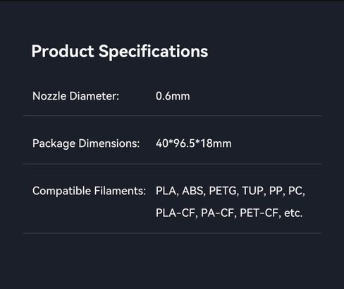 Creality K2P Unicorn Quick-Swap Nozzle Kit (4PCS) with Thermal Grease for 3D Printer K2 Plus, Swift Installation, High-Flow Printing, Upgraded Material, Multiple Aperture Options, 0.4mm, 0.6mm,0.8mm in Kuwait