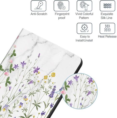 Soft TPU Case for iPad 10.2 / Air 3 10.5 2019 / iPad Pro 10.5 2017, Auto Sleep/Wake with Apple Pencil Holder [Anti Fingerprint][Anti Dirt][Waterproof][Anti Scratch] Case Cover (Country Garden) in Saudi Arabia