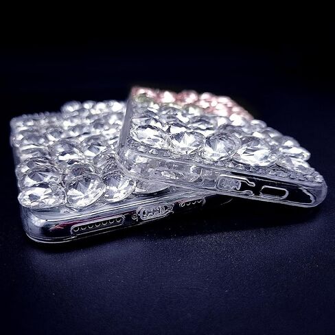 Bonitec Case for iPhone 14 Plus Glitter Case for Women 3D Glitter Sparkle Bling Case Luxury Shiny Crystal Rhinestone Diamond Bumper Clear Gems Cute Case for Women Girls in Kuwait